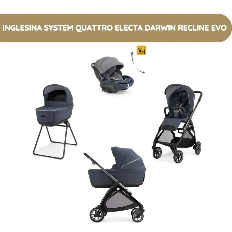 Inglesina System Quattro Electa Darwin Recline Evo - Rooftop Blue
