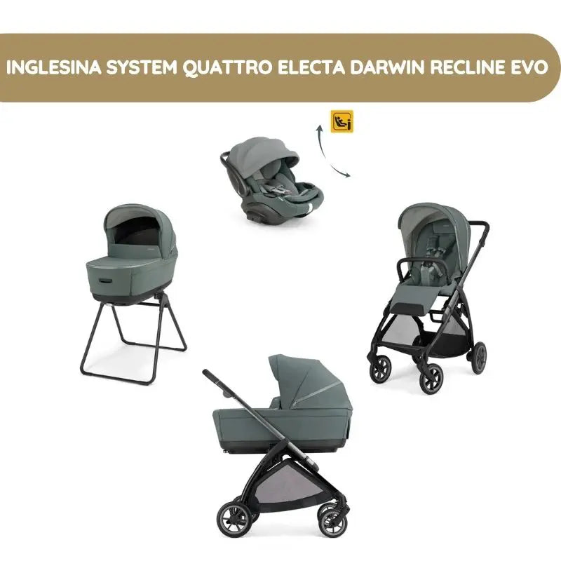 Inglesina System Quattro Electa Darwin Recline Evo - Studio Grey