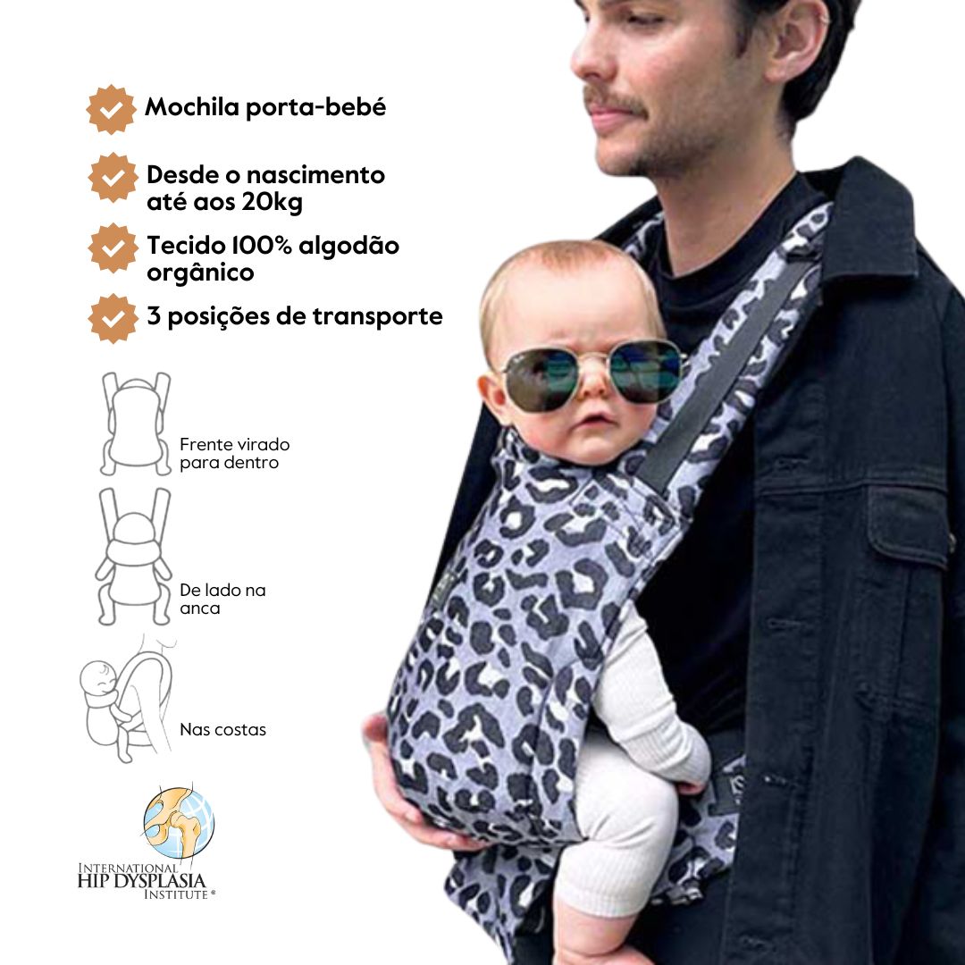 Isara Mochila Portabebé Quick Full Buckle - Tiba+Marl Leopard