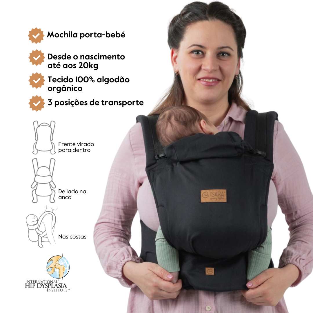 Isara Mochila Portabebé Quick Full Buckle V2 - Noire