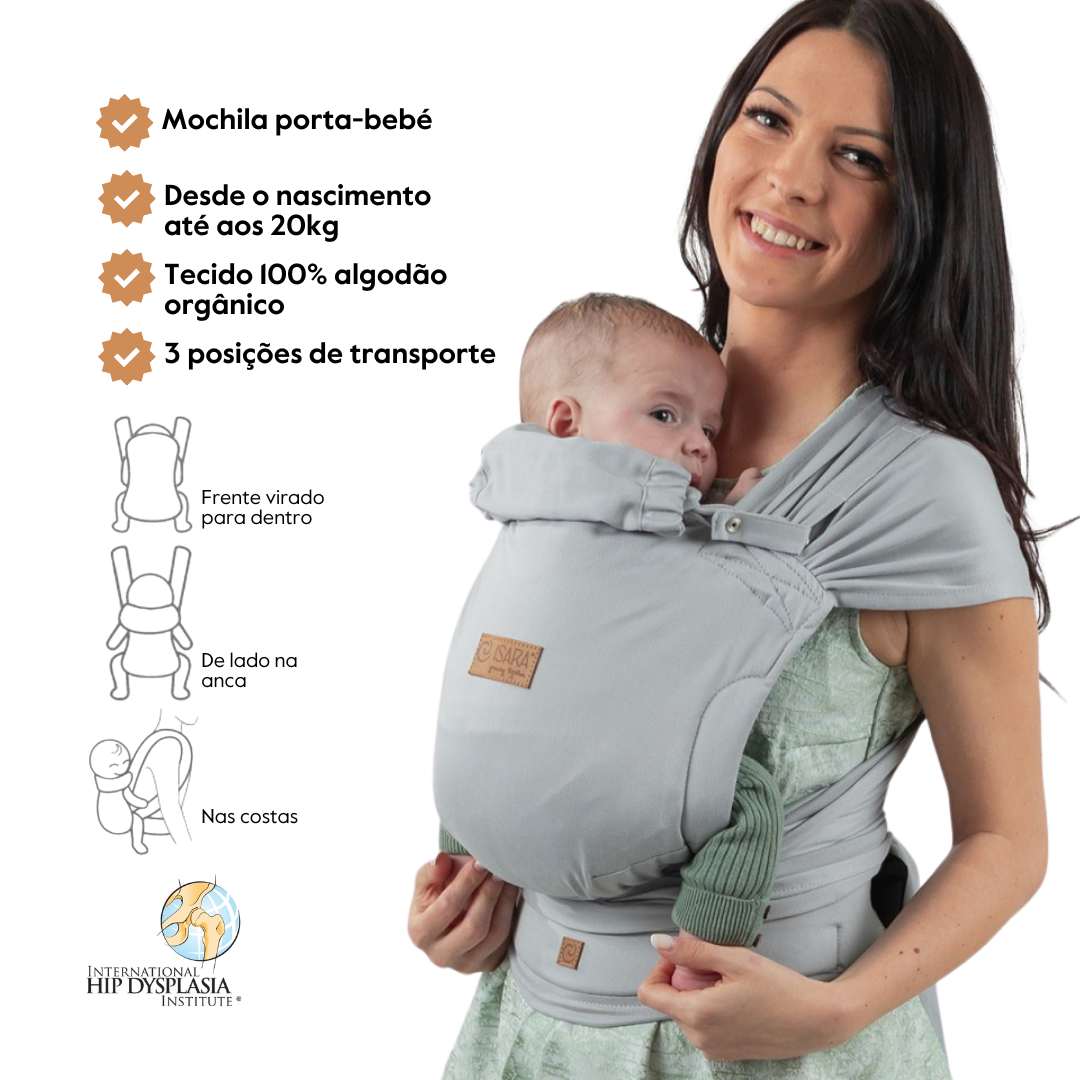 Isara Mochila Portabebé QuickTie One Size - Pearl Grey
