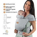 Isara Mochila Portabebé QuickTie One Size - Pearl Grey