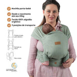 Isara Mochila Portabebé QuickTie - Sage Green Linen