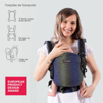 Isara Mochila Portabebé The ONE One size - Pixelated Blue Planet