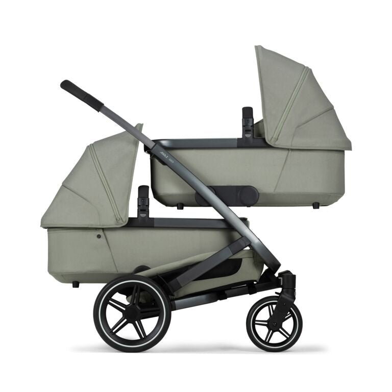 Joolz Geo3 Carrinho de Bebé (Twin) - Para gémeos ou dois bebés dos 0 aos 4 anos - Sage green