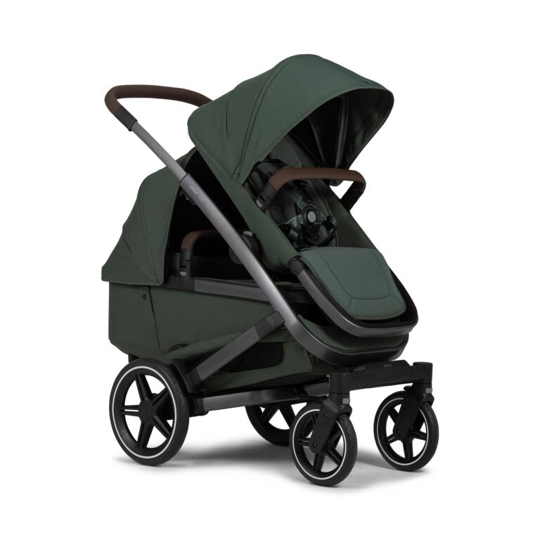 Joolz Geo3 Carrinho de Bebé (Twin) - Para gémeos ou dois bebés dos 0 aos 4 anos - Forest green