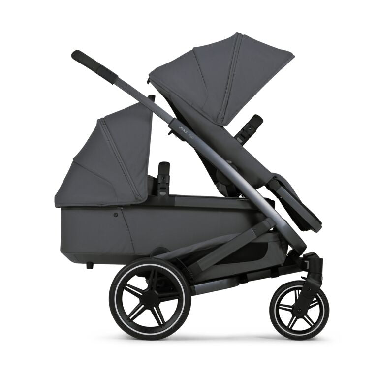 Joolz Geo3 Carrinho de Bebé (Twin) - Para gémeos ou dois bebés dos 0 aos 4 anos - Stone grey