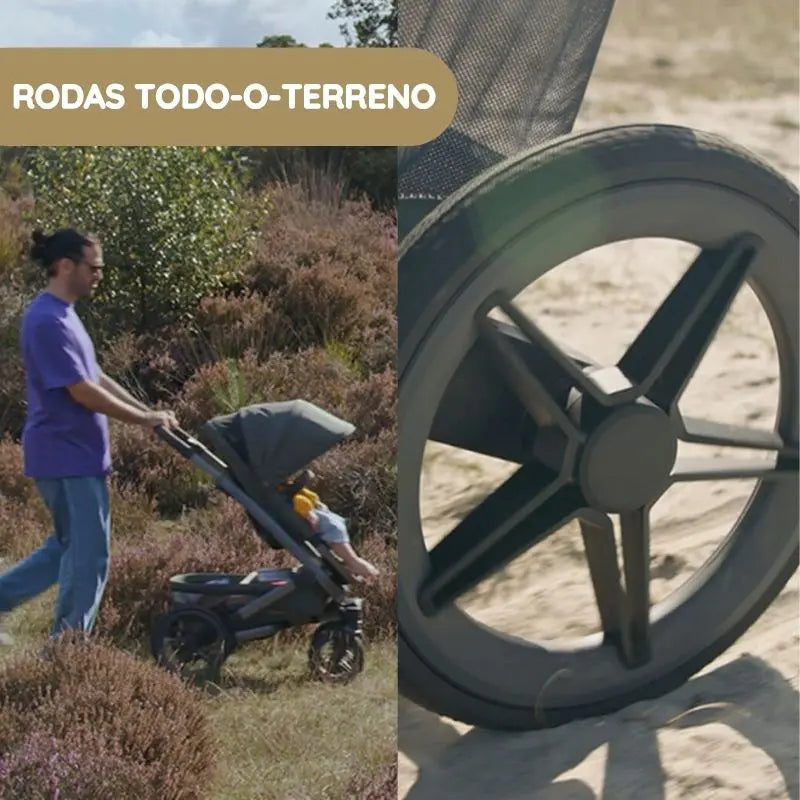 Joolz Geo5 Carrinho de Gémeos - Sandy taupe