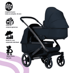 Joolz Geo3 Carrinho de Bebé (Twin) - Para gémeos ou dois bebés dos 0 aos 4 anos - Navy blue