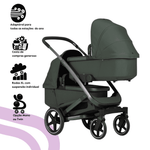 Joolz Geo3 Carrinho de Bebé (Twin) - Para gémeos ou dois bebés dos 0 aos 4 anos - Forest green