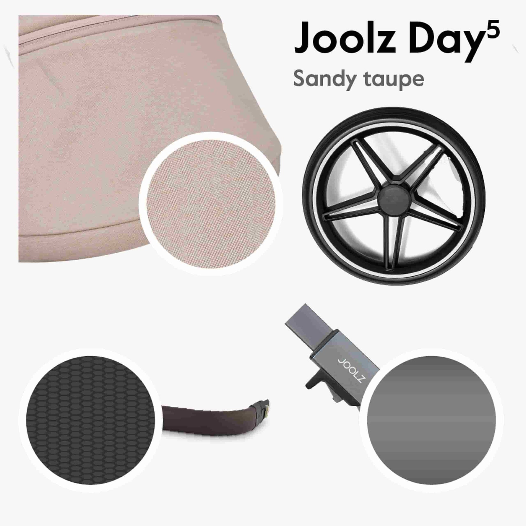 Joolz Day5 Carrinho de Bebé - 3 em 1 dos 0 aos 4 anos - Sandy taupe