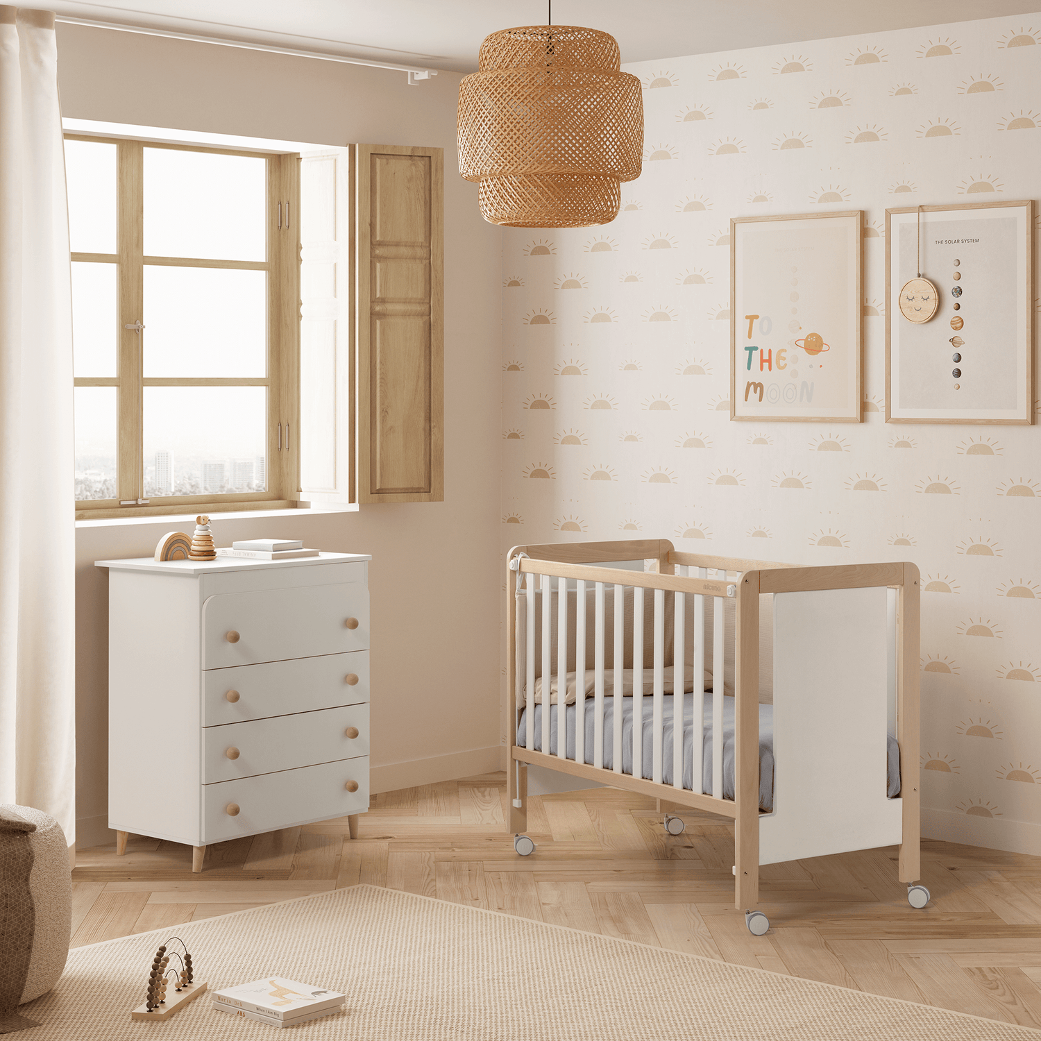 Micuna Cama Luciana 120x60 Branco/Madera (sem desenho gravado)