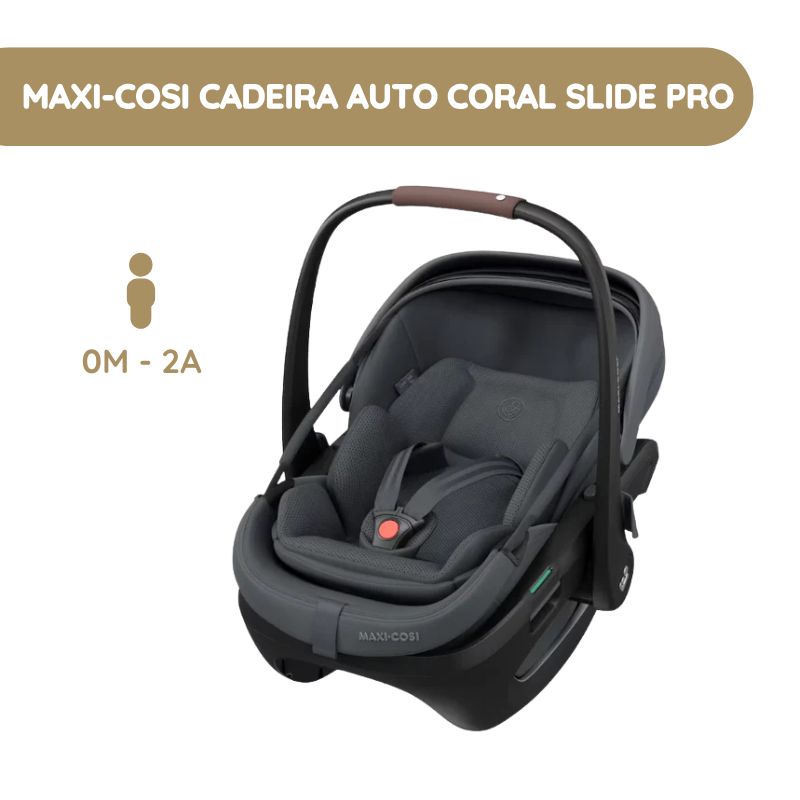 Maxi-Cosi Cadeira Auto Coral Slide Pro - Moon Graphite