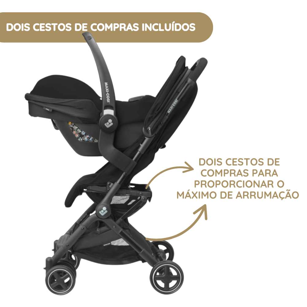 Maxi-Cosi Carrinho de Bebé Lara 2 - Essential Black