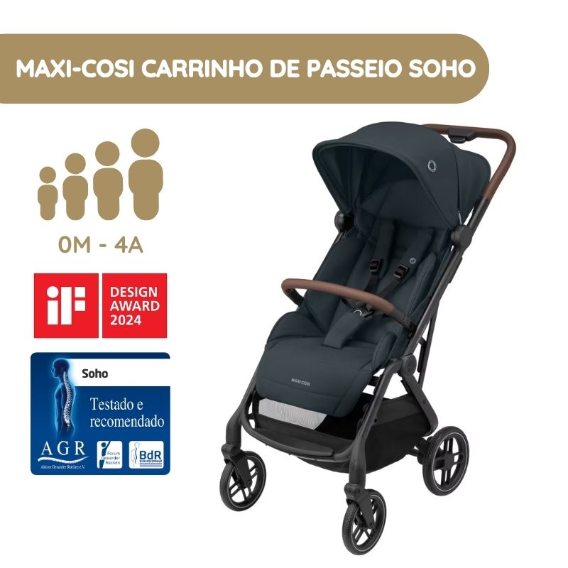 Maxi-Cosi Carrinho de Bebé Soho - Essential Graphite