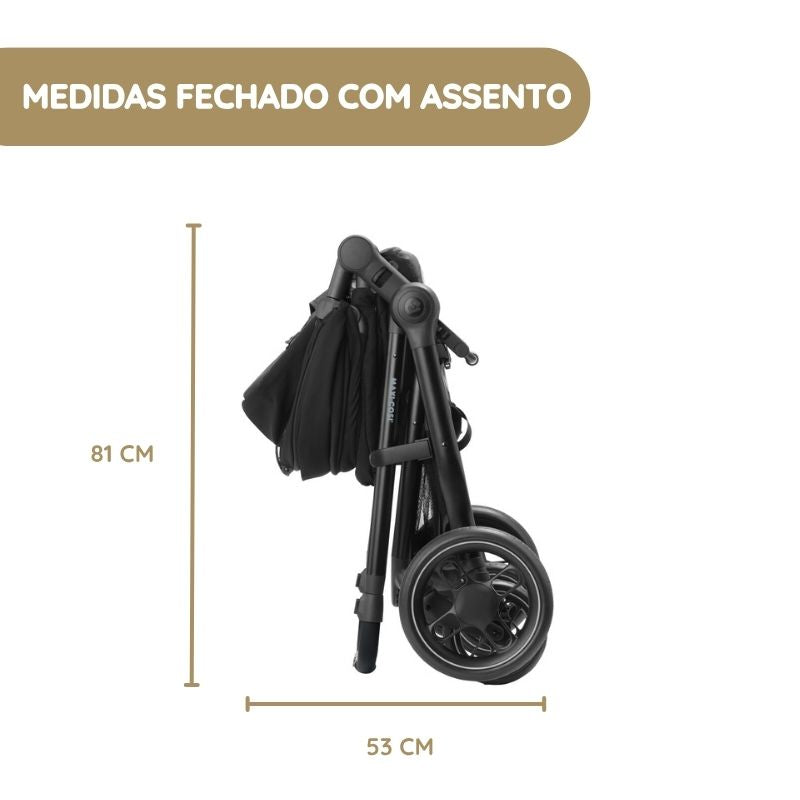 Maxi-Cosi Carrinho de Bebé Zelia 3 - Essential Black