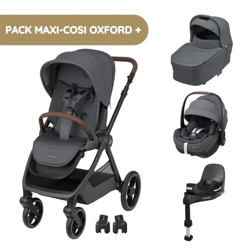 Maxi-Cosi Carrinho de Passeio Oxford Plus + Pebble 360 Pro2 + Base FamilyFix 360 Pro - Twillic Graphite
