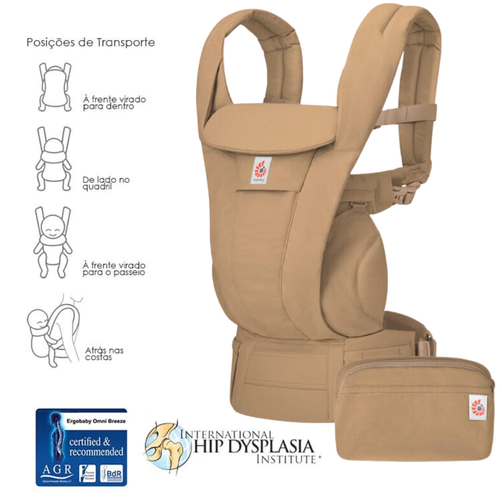 Mochila Porta-bebés Omni Deluxe Algodão da Ergobaby - Camel