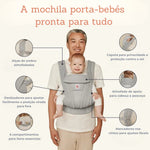 Mochila Porta-bebés Omni Deluxe Algodão da Ergobaby - Pearl Grey