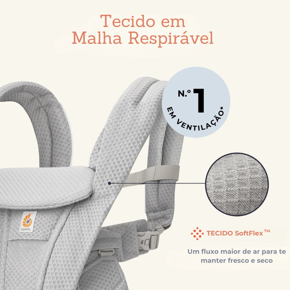 Mochila Porta-bebés Omni Deluxe Mesh da Ergobaby - Onyx Black