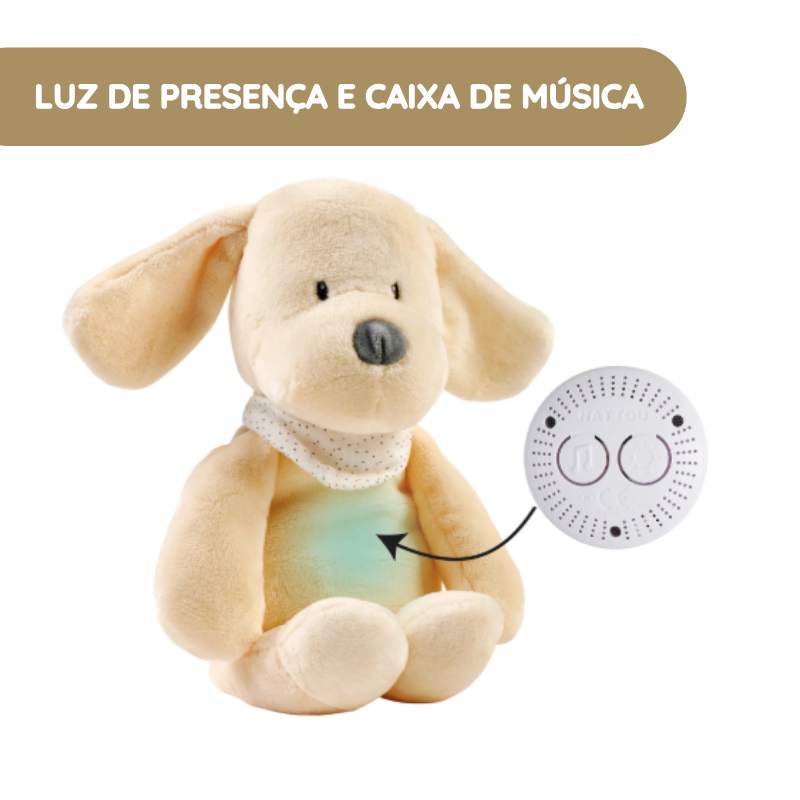 Nattou Sleepy Cão - Peluche com Luz de Presença - Vanilla