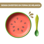 Oli & Carol Prato e Colher em Madeira Melancia