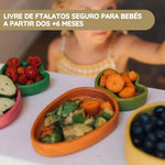 Oli & Carol Prato e Colher em Madeira Cenoura
