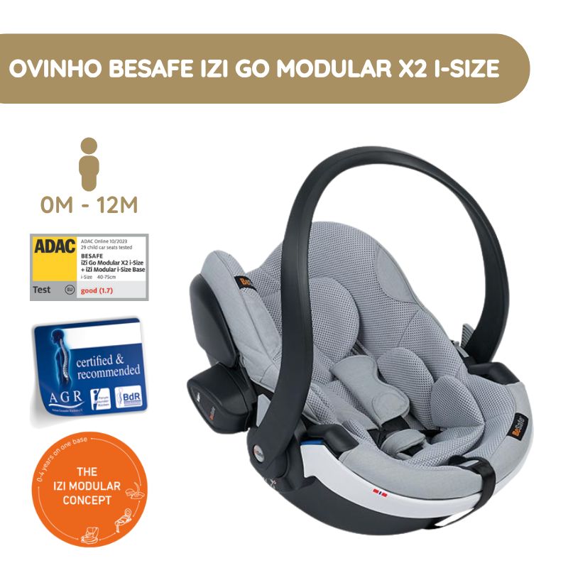 Ovinho para Bebé BeSafe iZi Go Modular X2 i-Size - Peak Mesh