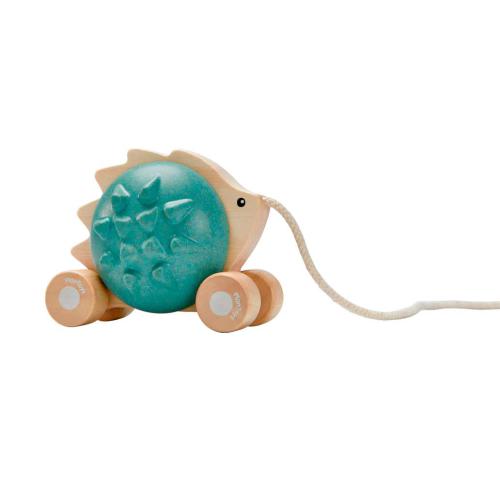PlanToys - Ouriço De Puxar - Azul