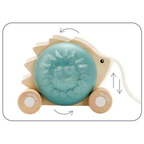 PlanToys - Ouriço De Puxar - Azul