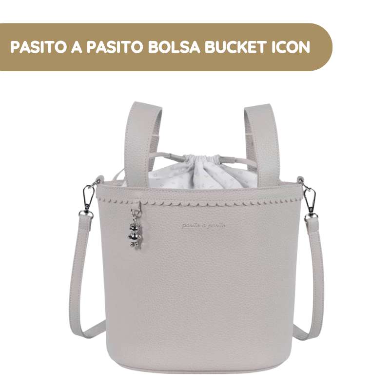 Pasito a Pasito Bolsa Bucket Icon Smoke