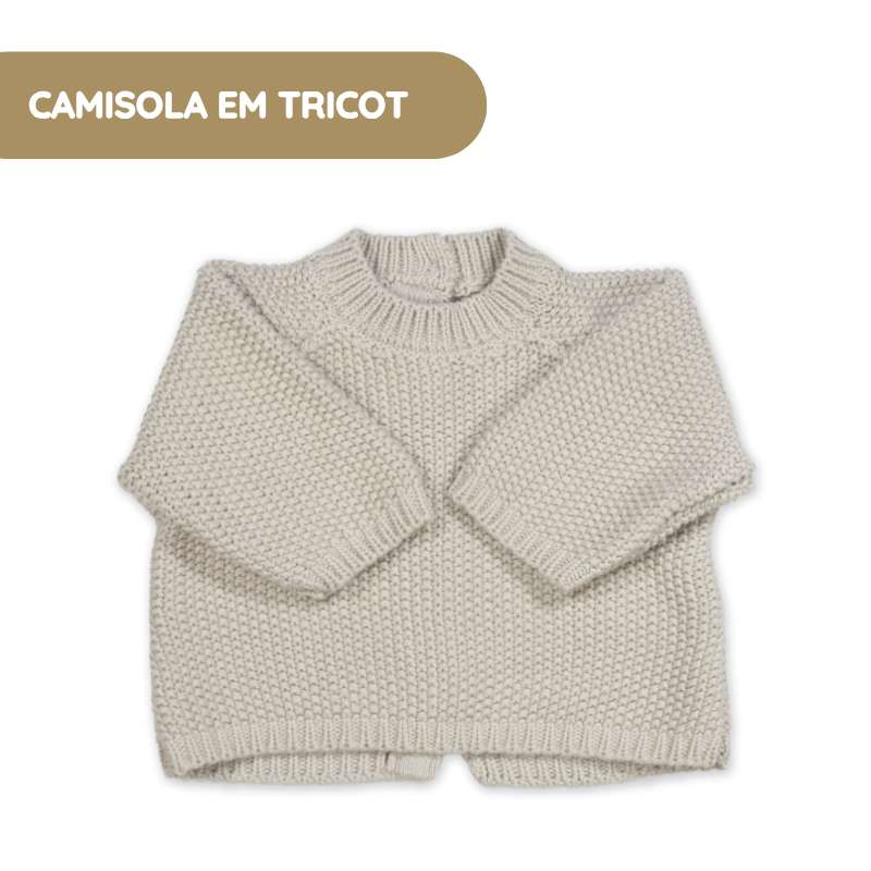 Pasito a Pasito Conjunto Recém-nascido Tricot 0-1M/56 cm - Azul