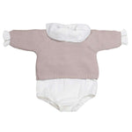 Pasito a Pasito Conjunto Recém-nascido Tricot 0-1M/56 cm - Rosa
