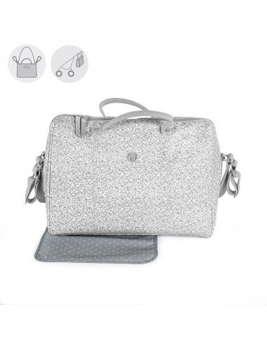 Pasito a Pasito Mala de Passeio Flower Mellow - Gris