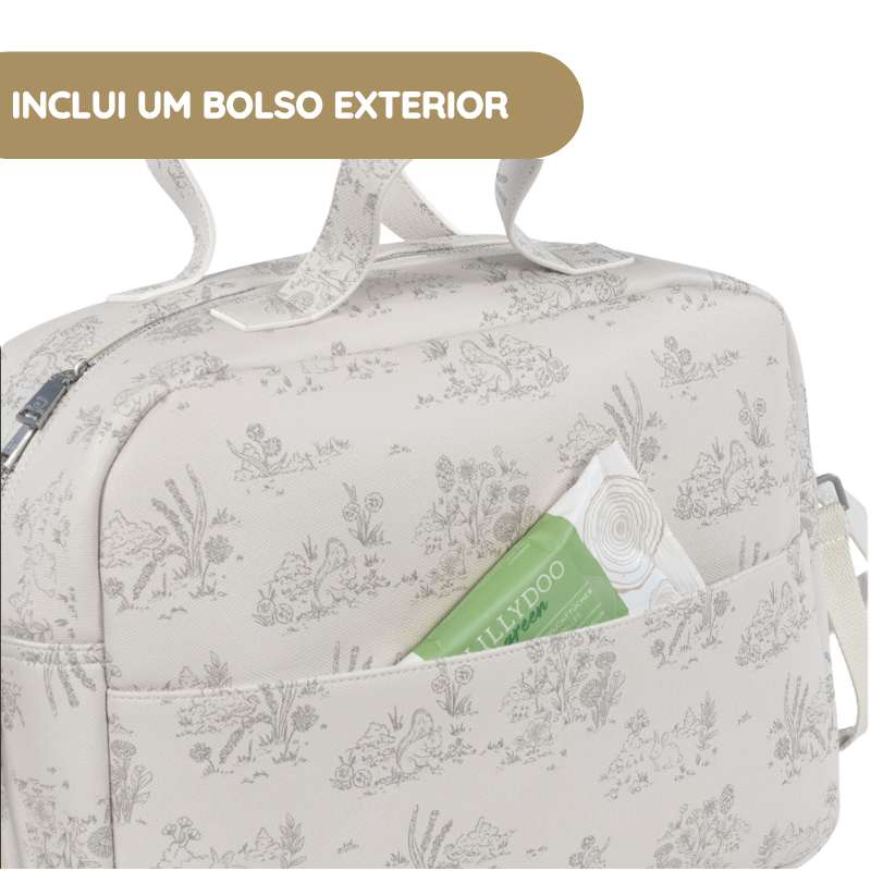 Pasito a Pasito Mala de Passeio Toile de Jouy - Cream