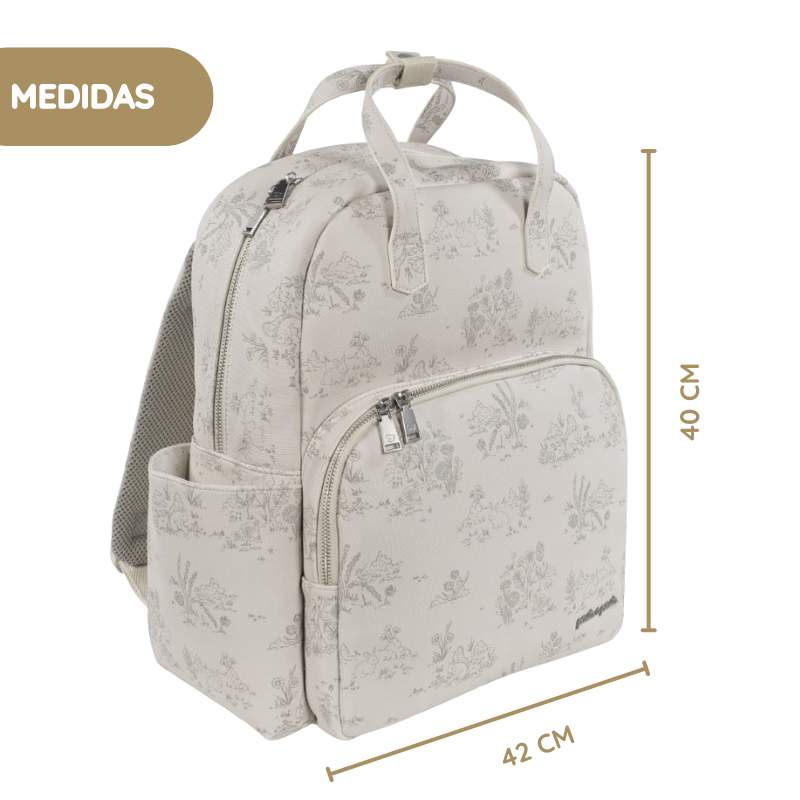 Pasito a Pasito Mochila Toile de Jouy - Forest