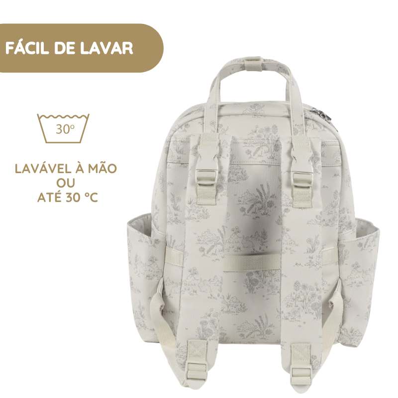 Pasito a Pasito Mochila Toile de Jouy - Forest