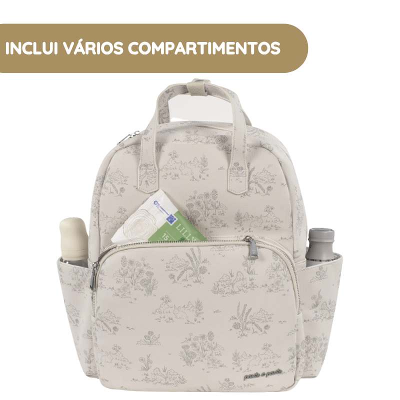Pasito a Pasito Mochila Toile de Jouy - Forest