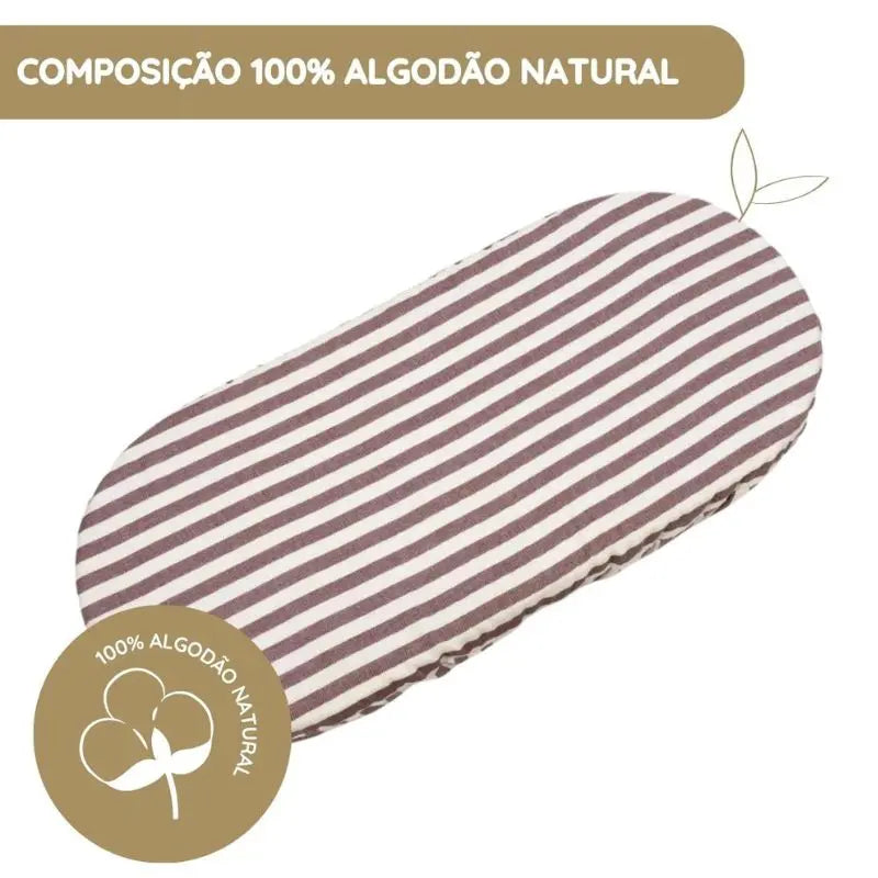 Pasito a Pasito Pack 2 Lençóis Ajustáveis para Alcofa Cherry Rayas