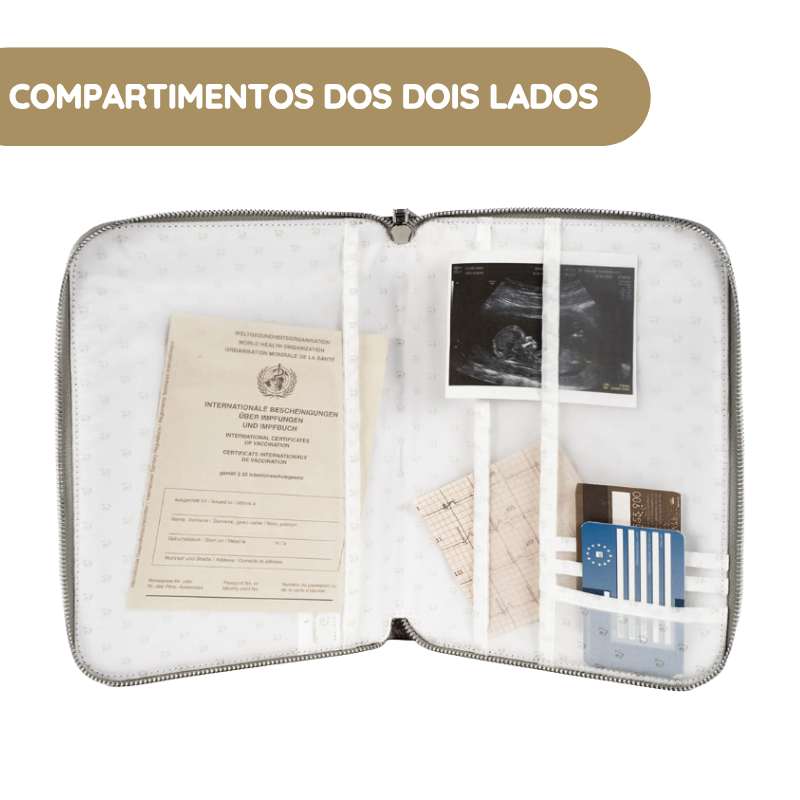 Pasito a Pasito Porta Documentos Toile de Jouy - Forest