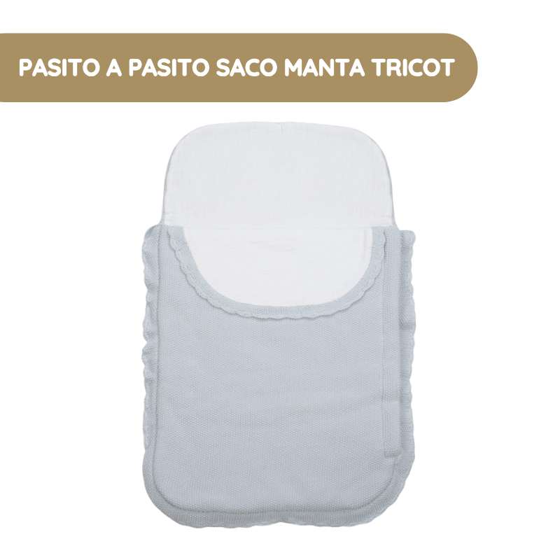 Pasito a Pasito Saco Manta Tricot - Azul