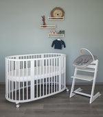 Stokke Sleepi Mini Berço + Extensão + Colchões + Lençóis - White