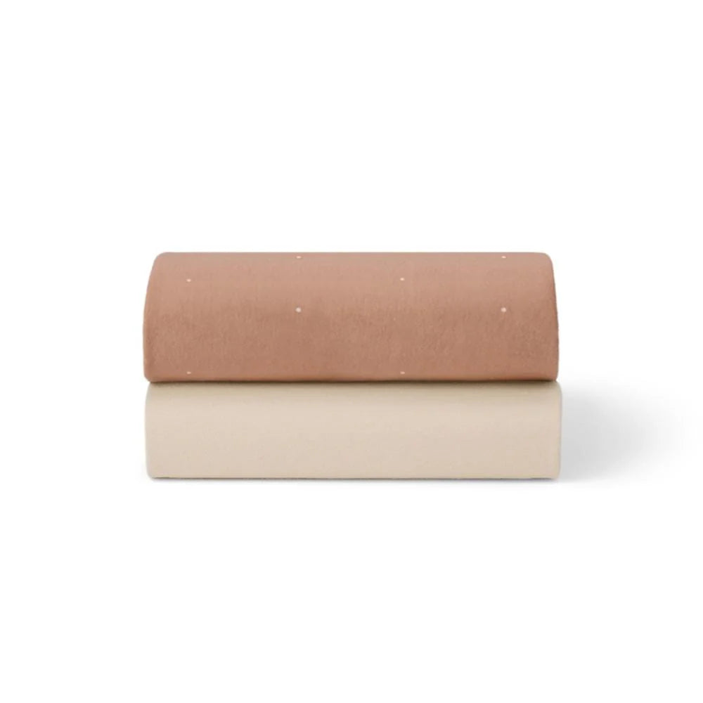 Snüz Lençol Ajustável para Berço Co-sleeping - Blush / Dot (pack de 2)