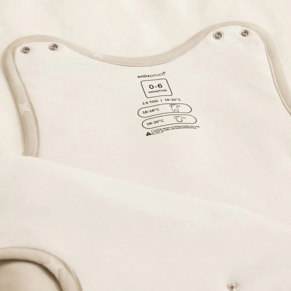 SnuzPouch Saco de dormir 0-6 meses Tog 1.0 - Cashmere Cross