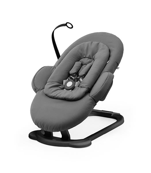 Stokke Steps Espreguiçadeira - Herringbone Grey / Black Chassis