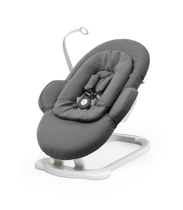 Stokke Steps Espreguiçadeira - Herringbone Grey / White Chassis