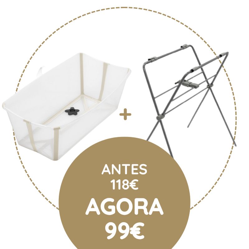 Stokke Flexi Bath Banheira + Suporte - Sandy Beige