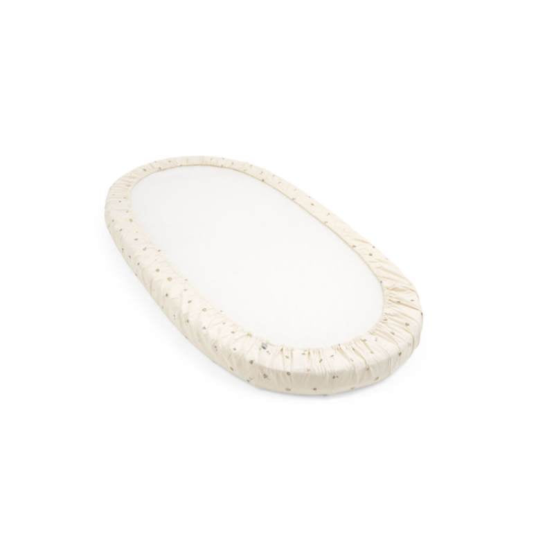 Stokke Lençol Ajustável para Berço Sleepi - Flower Ecru OCS