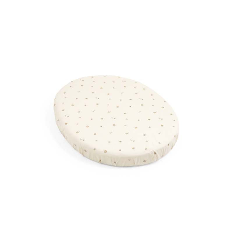 Stokke Lençol Ajustável para Berço Sleepi Mini - Flower Ecru OCS