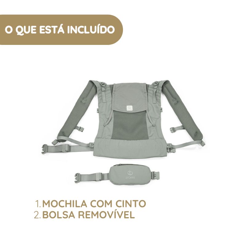 Stokke Mochila Portabebé Limas Mesh - Glacier Green
